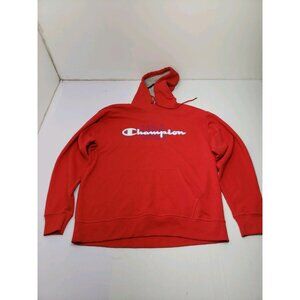 Champion USA Adult Unisex Red/Gray Hooded Athletic Pullover Sweatshirt Size XL